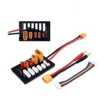 Adapter Ładowarka 5w1 XT30 XT60 XT90 T JST - Lipo 2-6S - złącze banan do ładowarki